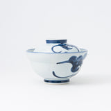 Blue Turnip Mino Ware Donburi Rice Bowl with Lid S - MUSUBI KILN - Quality Japanese Tableware and Gift