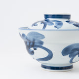 Blue Turnip Mino Ware Donburi Rice Bowl with Lid S - MUSUBI KILN - Quality Japanese Tableware and Gift