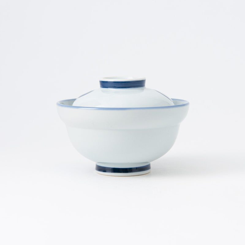 Blue Turnip Mino Ware Donburi Rice Bowl with Lid S - MUSUBI KILN - Quality Japanese Tableware and Gift