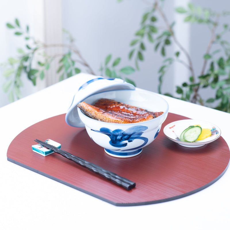 Blue Turnip Mino Ware Donburi Rice Bowl with Lid S - MUSUBI KILN - Quality Japanese Tableware and Gift