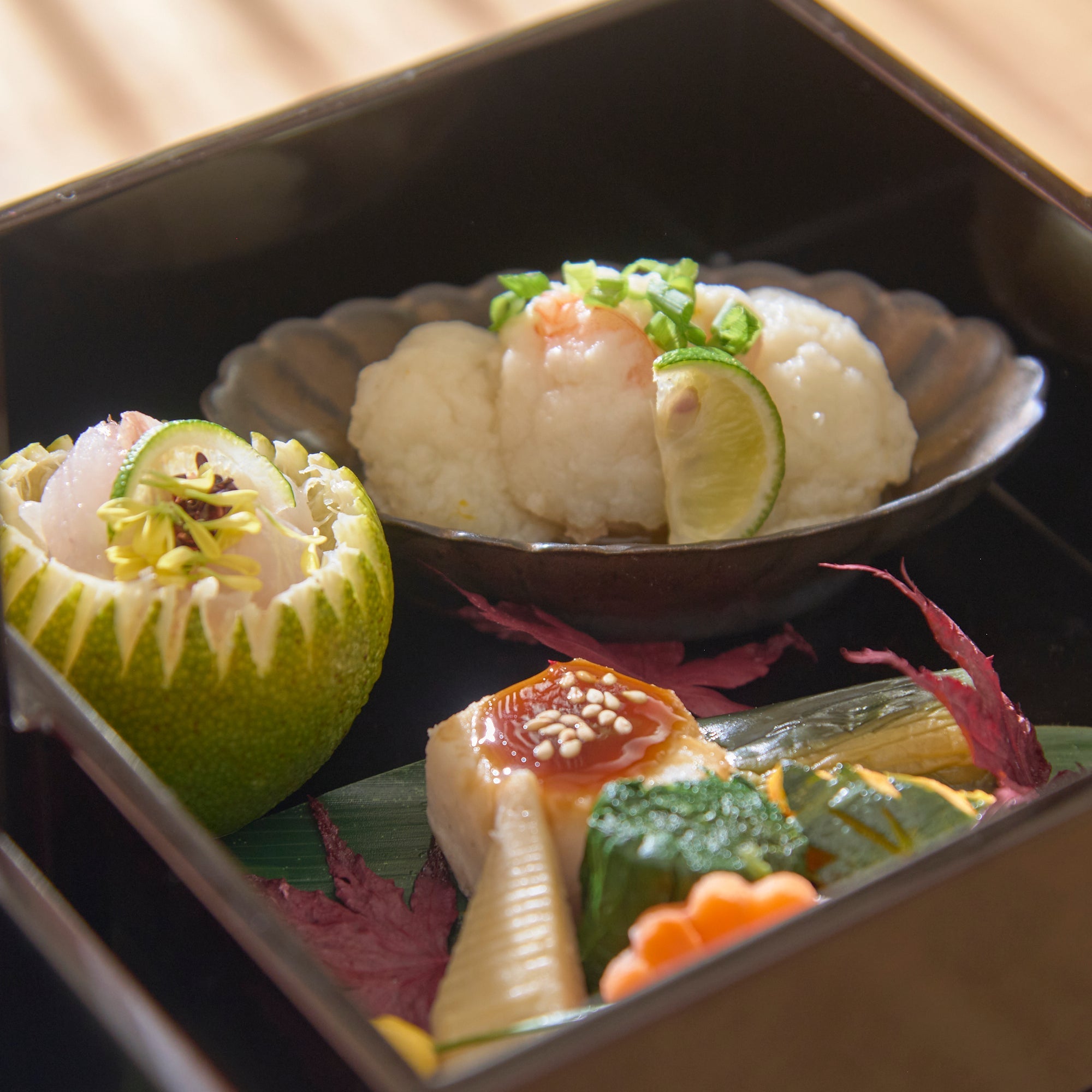 Bronze Chrysanthemum Hasami Oval Sauce Plate - MUSUBI KILN - Quality Japanese Tableware and Gift