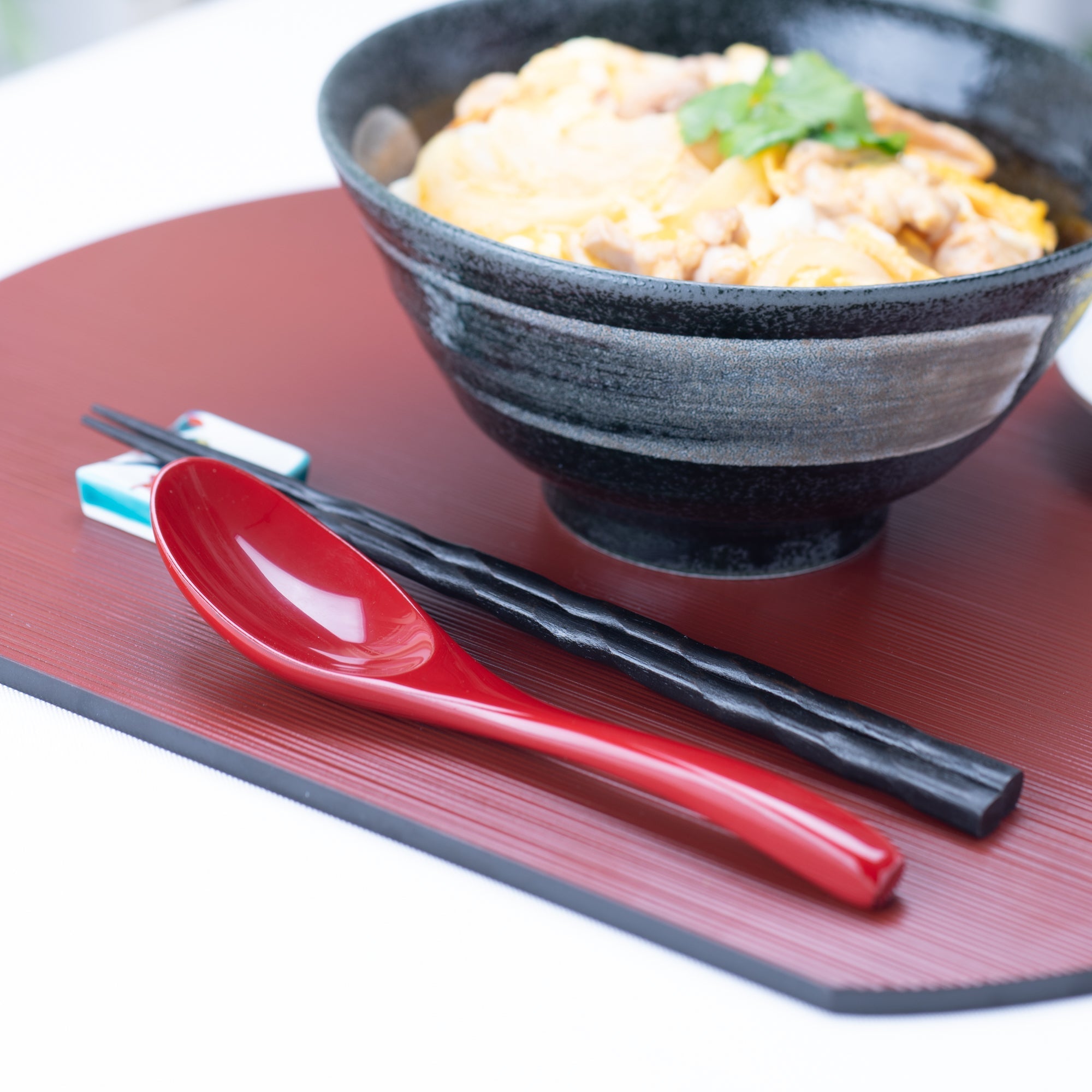 Brush Painting Yamanaka Lacquerware Ramen Spoon - MUSUBI KILN - Quality Japanese Tableware and Gift