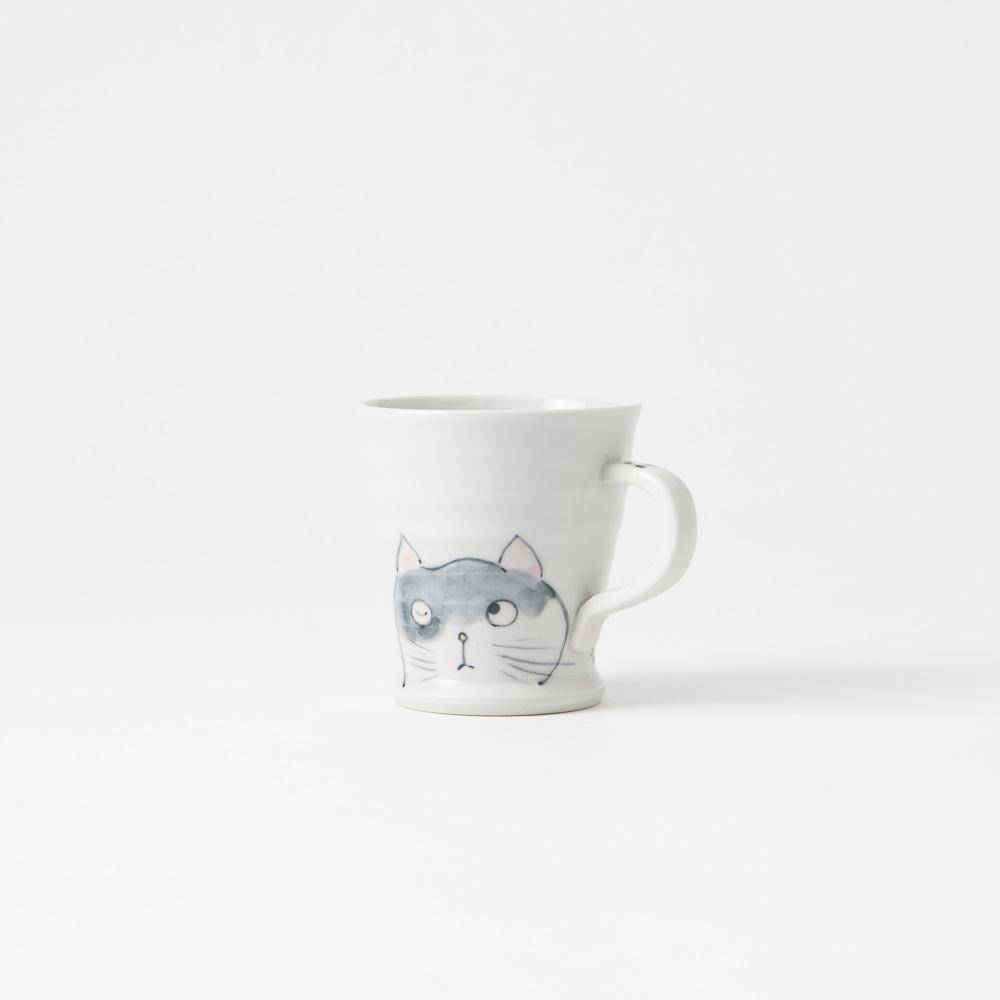 Buddy Cat Kutani Mug Pair - MUSUBI KILN - Quality Japanese Tableware and Gift