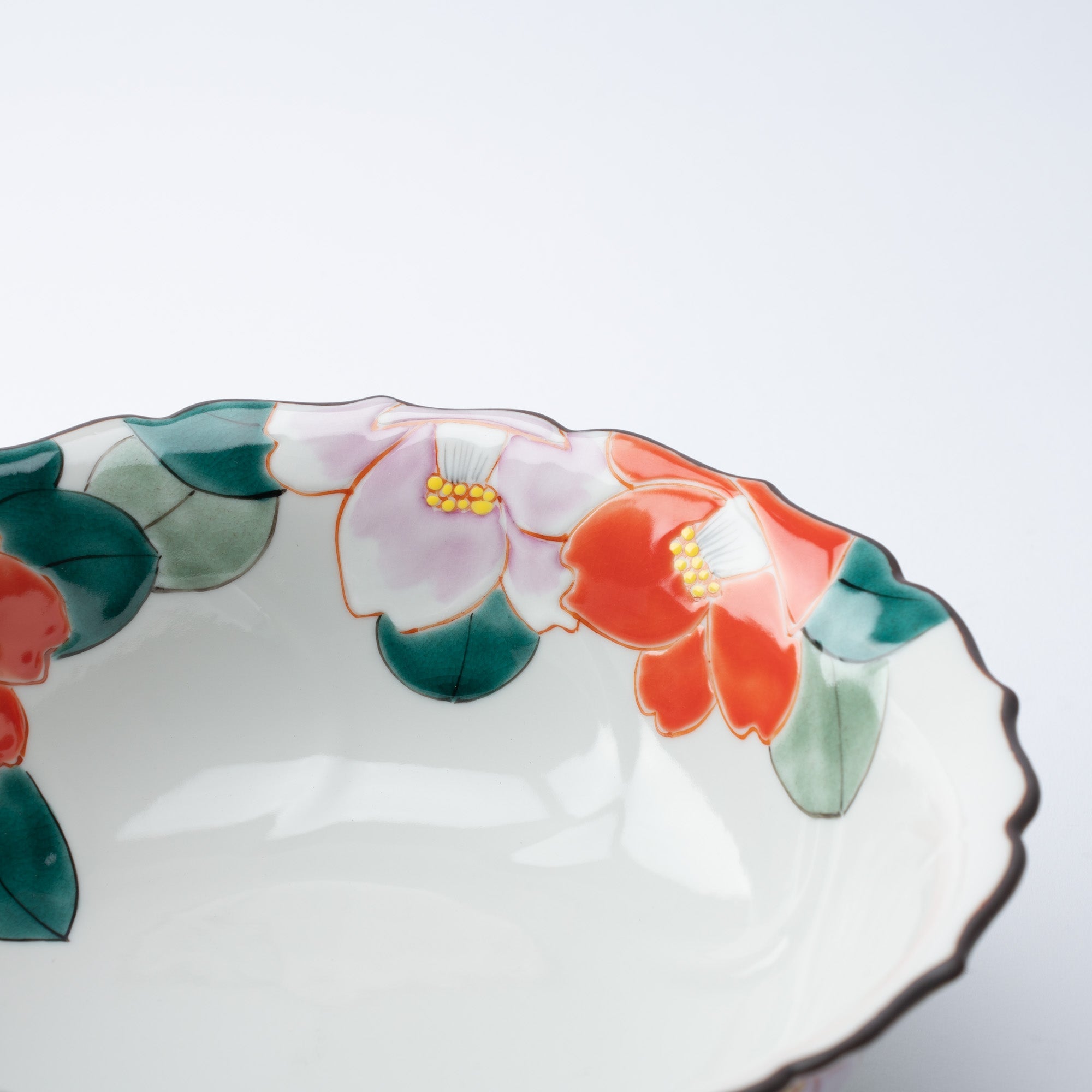 Camellia Kutani Bowl - MUSUBI KILN - Quality Japanese Tableware and Gift