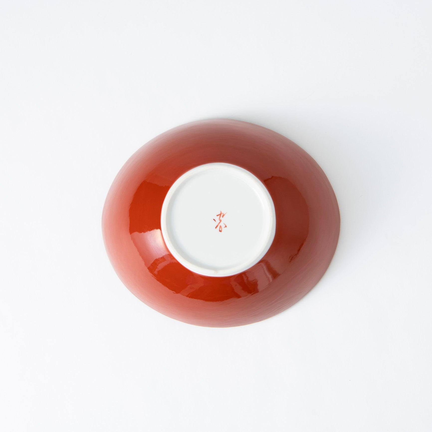 Camellia on Vermilion Kutani Bowl - MUSUBI KILN - Quality Japanese Tableware and Gift