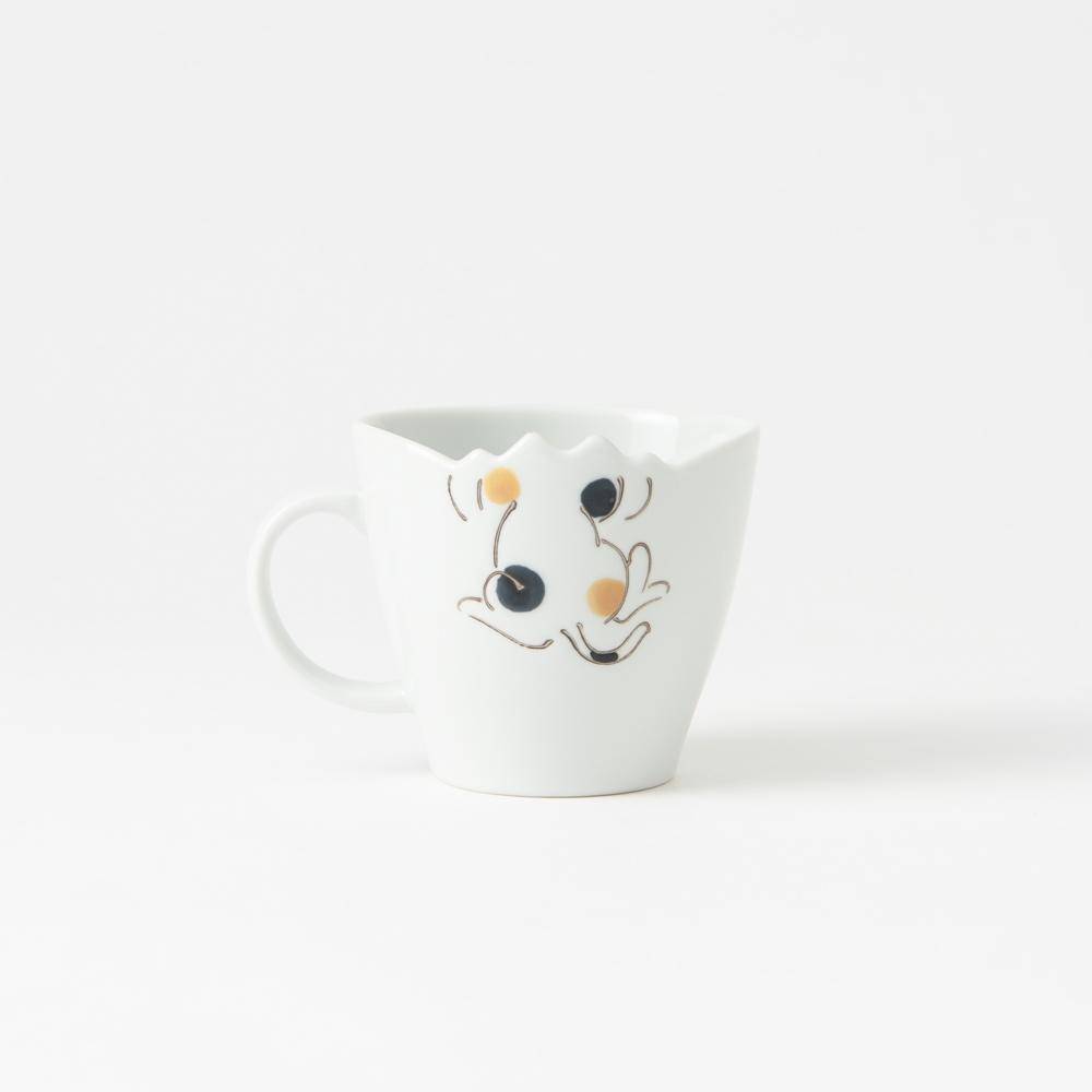 Cat Hasami Wave Mug - MUSUBI KILN - Quality Japanese Tableware and Gift