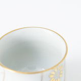 Chibu Wave with Gold Kutani Guinomi Sake Cup - MUSUBI KILN - Quality Japanese Tableware and Gift