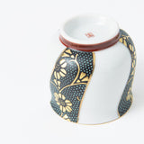 Chibu Wave with Gold Kutani Guinomi Sake Cup - MUSUBI KILN - Quality Japanese Tableware and Gift