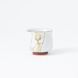 Chibu Wave with Gold Kutani Guinomi Sake Cup - MUSUBI KILN - Quality Japanese Tableware and Gift