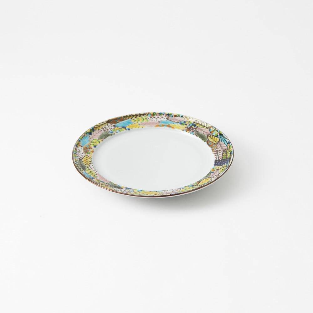 Chie Sakurai Hamorebi Kutani Round Plate 7.5inch - MUSUBI KILN - Quality Japanese Tableware and Gift