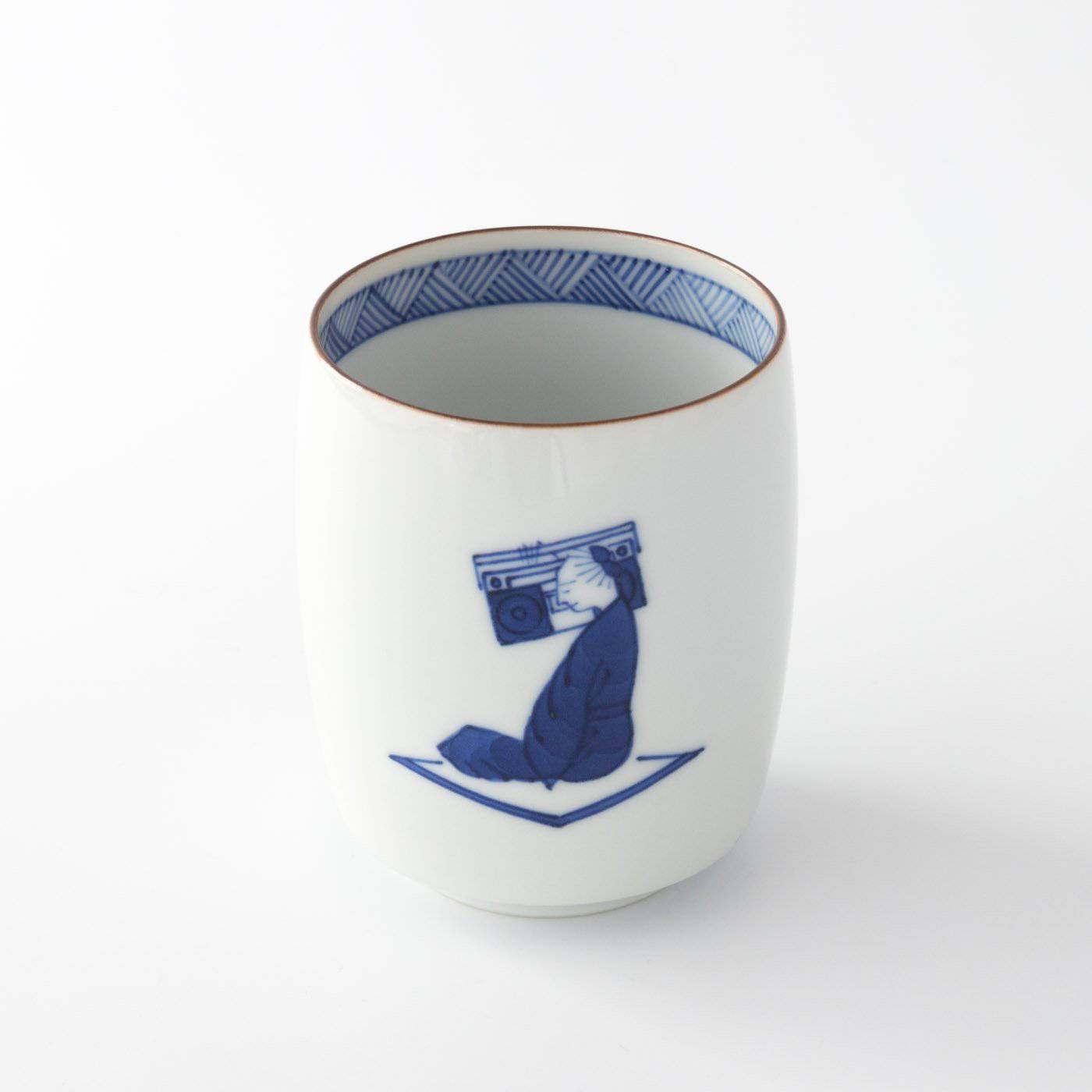 Choemon Boombox Kutani Yunomi Japanese Teacup - MUSUBI KILN - Quality Japanese Tableware and Gift