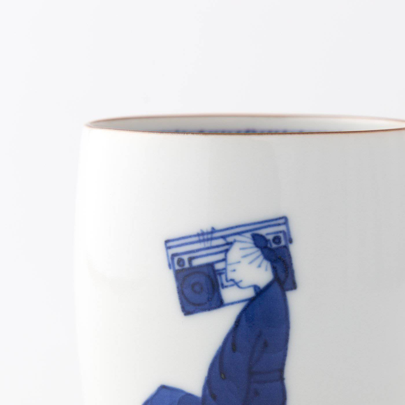 Choemon Boombox Kutani Yunomi Japanese Teacup - MUSUBI KILN - Quality Japanese Tableware and Gift