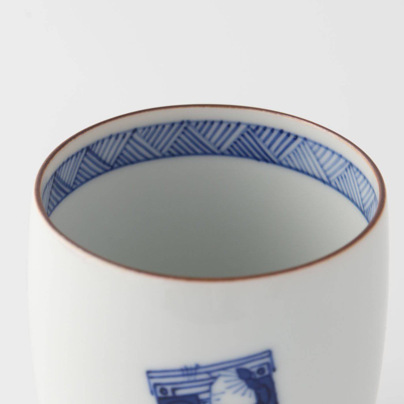 Choemon Boombox Kutani Yunomi Japanese Teacup - MUSUBI KILN - Quality Japanese Tableware and Gift