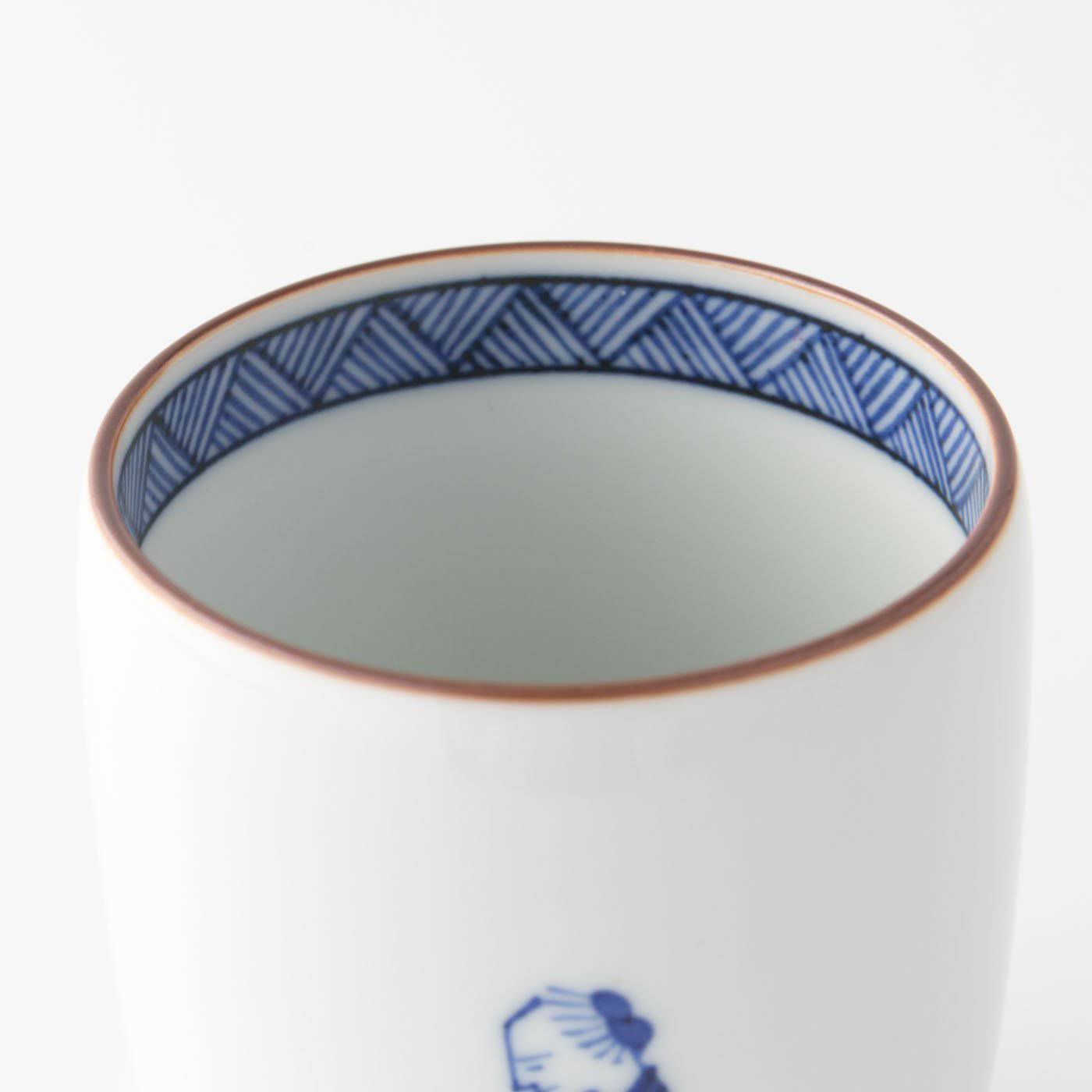 Choemon Flute Player Kutani Yunomi Japanese Teacup - MUSUBI KILN - Quality Japanese Tableware and Gift