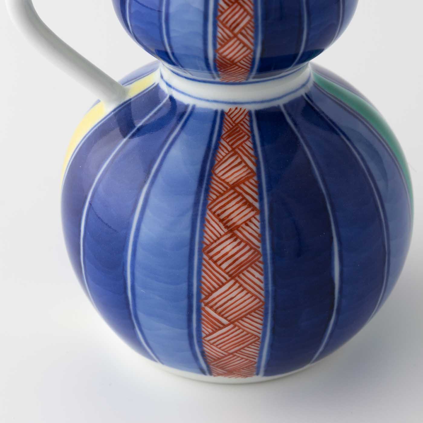 Choemon Gourd - Shaped Kutani Sake Carafe - MUSUBI KILN - Quality Japanese Tableware and Gift