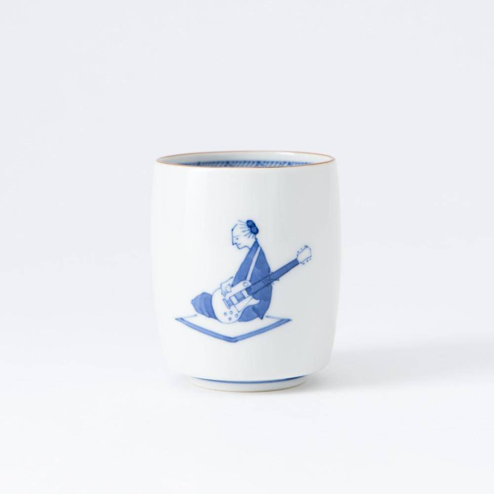 Choemon Guitar Kutani Yunomi Japanese Teacup - MUSUBI KILN - Quality Japanese Tableware and Gift