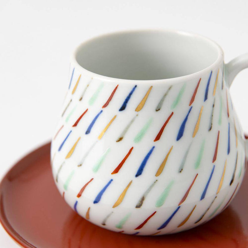 Choemon “PICNIC” Series Kutani Teacup and Saucer - MUSUBI KILN - Quality Japanese Tableware and Gift