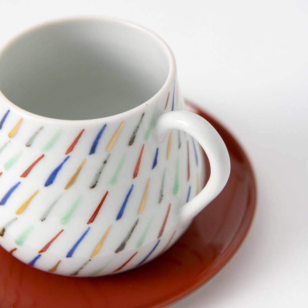 Choemon “PICNIC” Series Kutani Teacup and Saucer - MUSUBI KILN - Quality Japanese Tableware and Gift