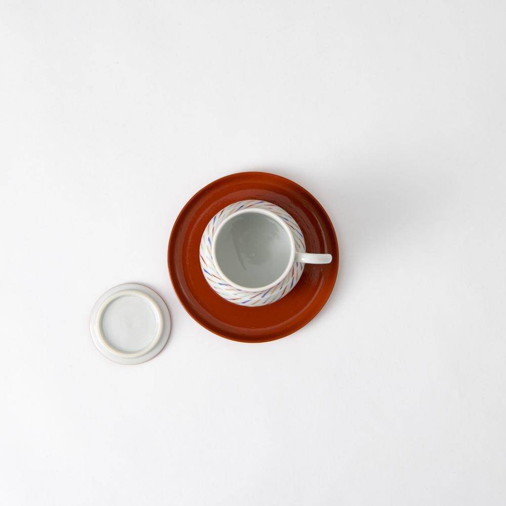 Choemon “PICNIC” Series Kutani Teacup and Saucer - MUSUBI KILN - Quality Japanese Tableware and Gift