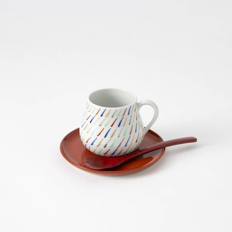 Choemon “PICNIC” Series Kutani Teacup and Saucer - MUSUBI KILN - Quality Japanese Tableware and Gift