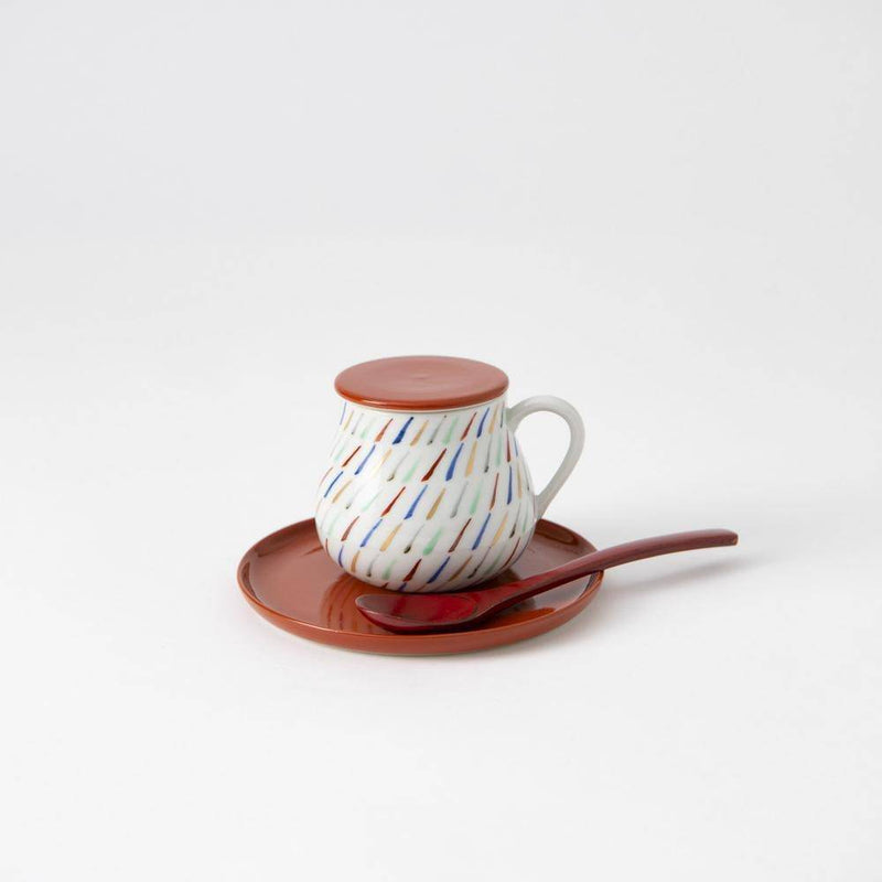 Choemon “PICNIC” Series Kutani Teacup and Saucer - MUSUBI KILN - Quality Japanese Tableware and Gift