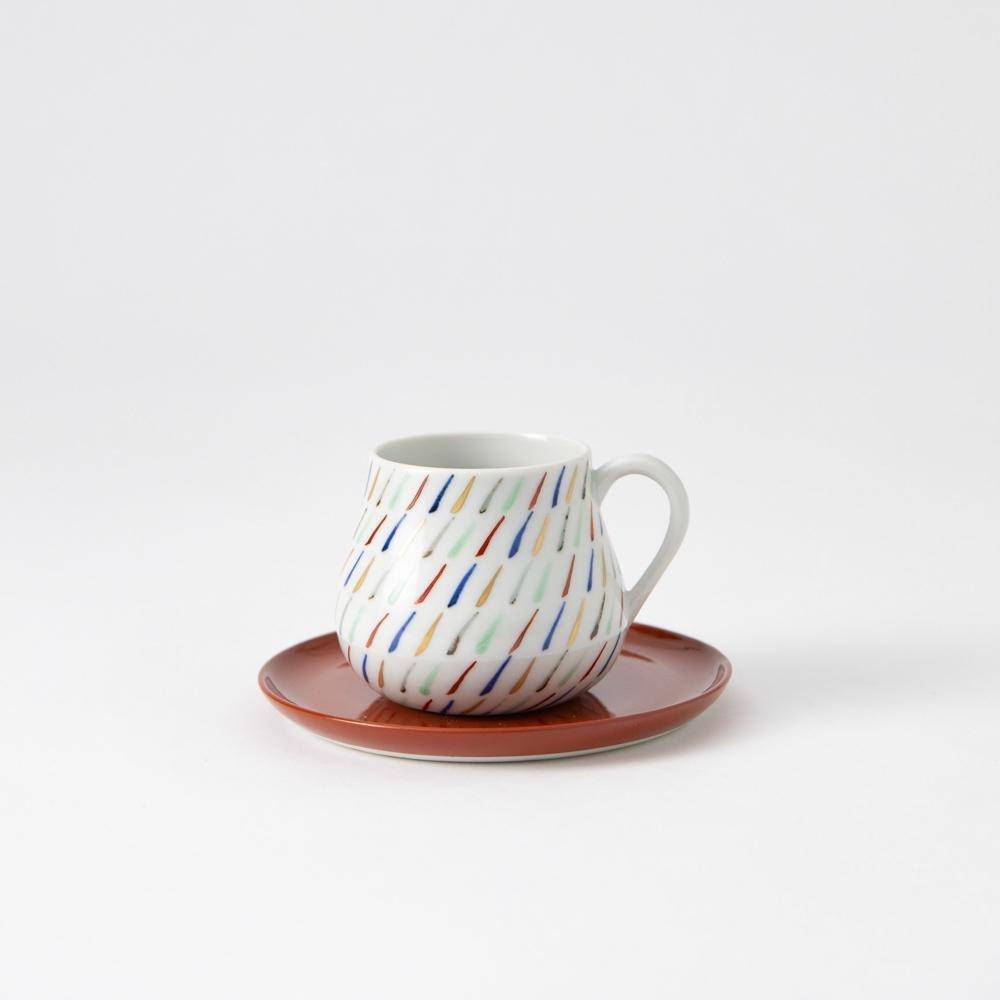 Choemon “PICNIC” Series Kutani Teacup and Saucer - MUSUBI KILN - Quality Japanese Tableware and Gift