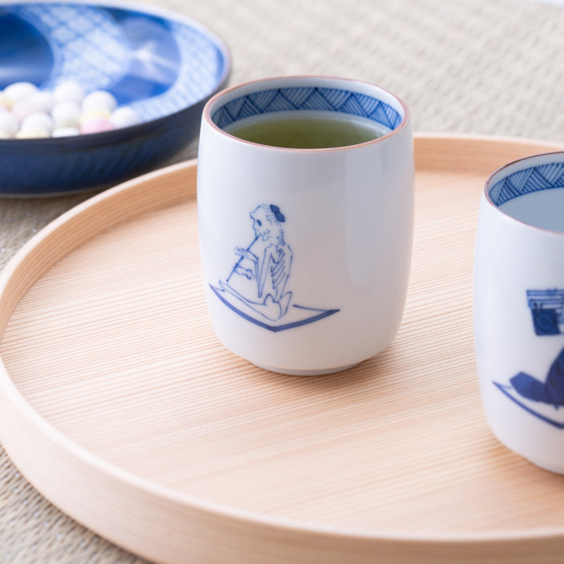 Choemon Skeleton Kutani Yunomi Japanese Teacup - MUSUBI KILN - Quality Japanese Tableware and Gift