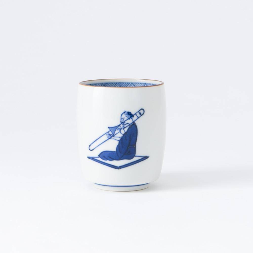 Choemon Trombone Kutani Yunomi Japanese Teacup - MUSUBI KILN - Quality Japanese Tableware and Gift