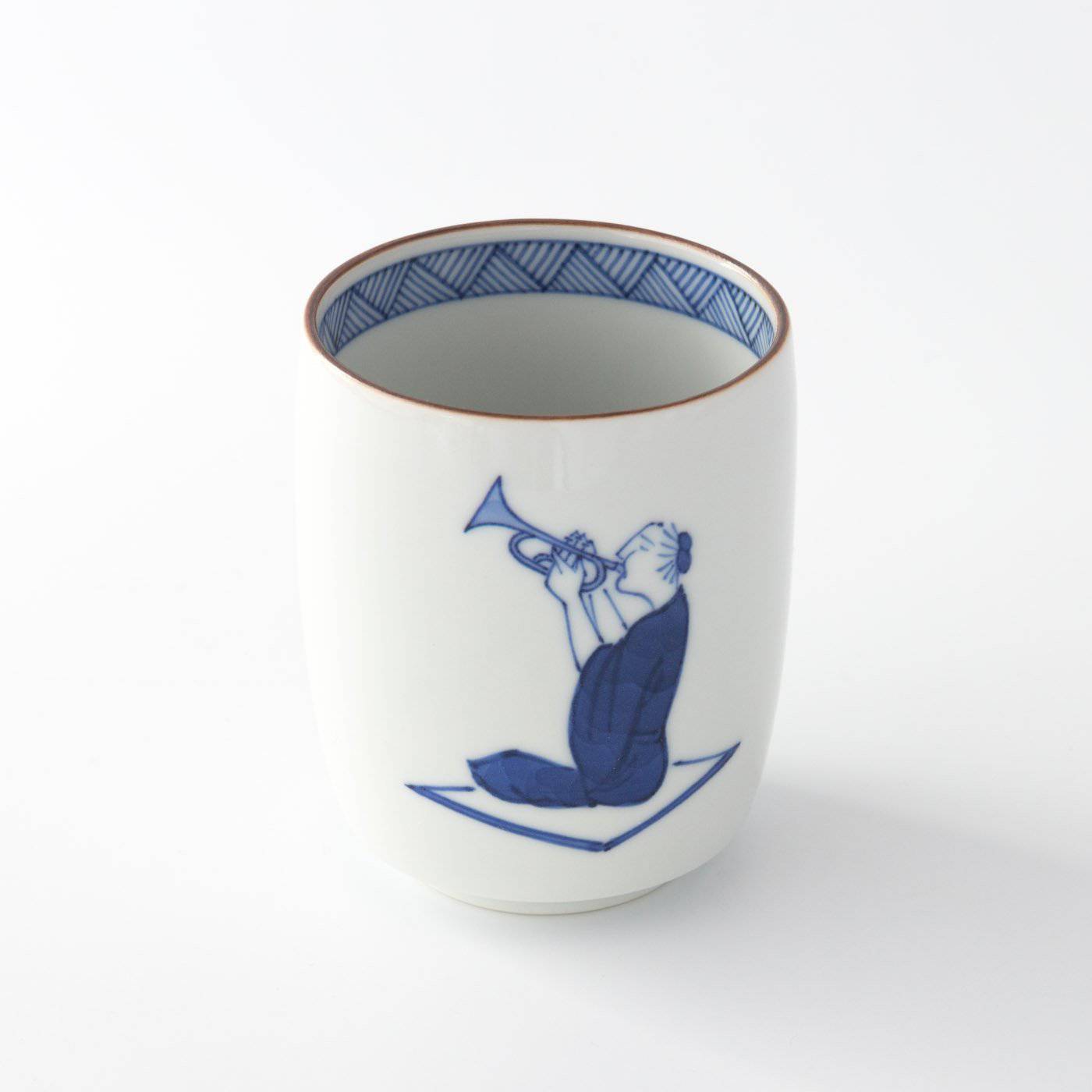 Choemon Trumpet Kutani Yunomi Japanese Teacup - MUSUBI KILN - Quality Japanese Tableware and Gift