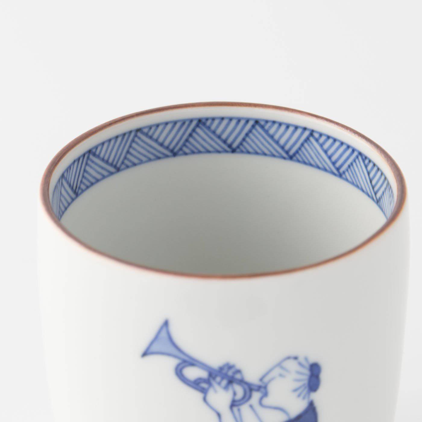 Choemon Trumpet Kutani Yunomi Japanese Teacup - MUSUBI KILN - Quality Japanese Tableware and Gift