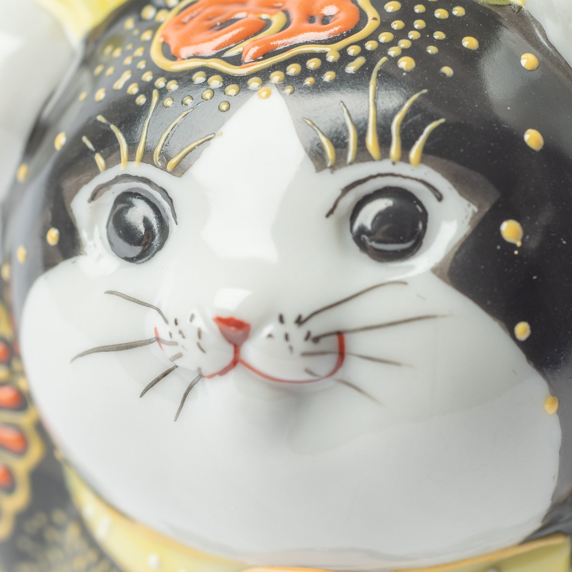 Choho Kiln Black Mori Kutani Lucky Cat - MUSUBI KILN - Quality Japanese Tableware and Gift