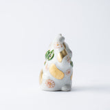 Choho Kiln Dotted Gold and Flower Kutani Lucky Cat - MUSUBI KILN - Quality Japanese Tableware and Gift