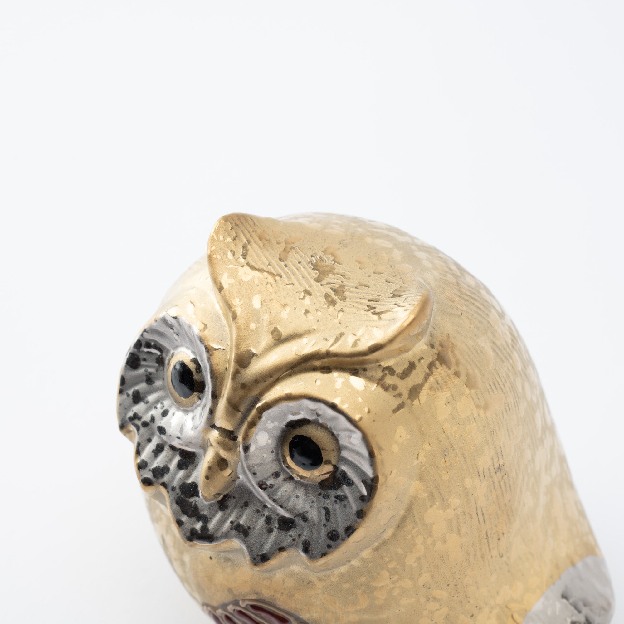 Choho Kiln Gold Kutani Owl Figurine - MUSUBI KILN - Quality Japanese Tableware and Gift