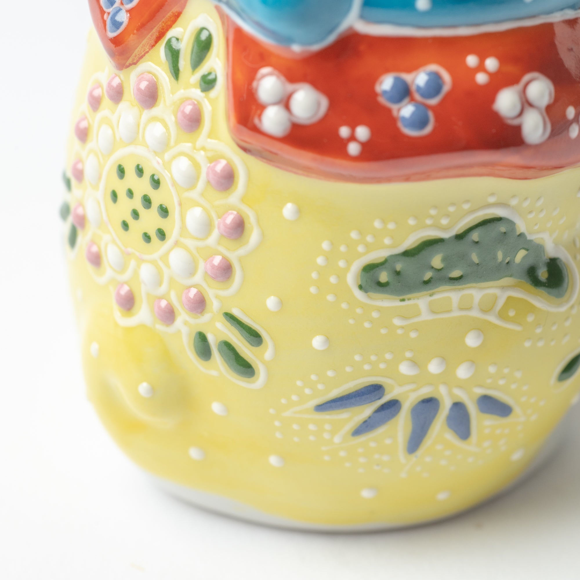 Choho Kiln Yellow Mori Kutani Lucky Cat 3.7in - MUSUBI KILN - Quality Japanese Tableware and Gift