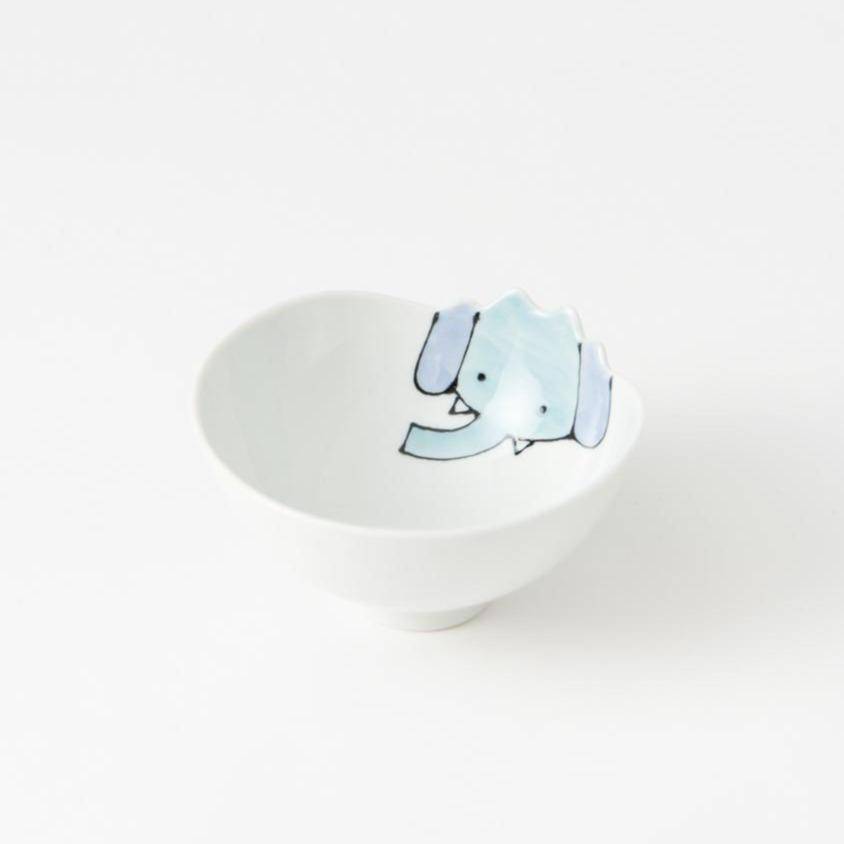 Elephant Hasami Wave Japanese Rice Bowl S - MUSUBI KILN - Quality Japanese Tableware and Gift