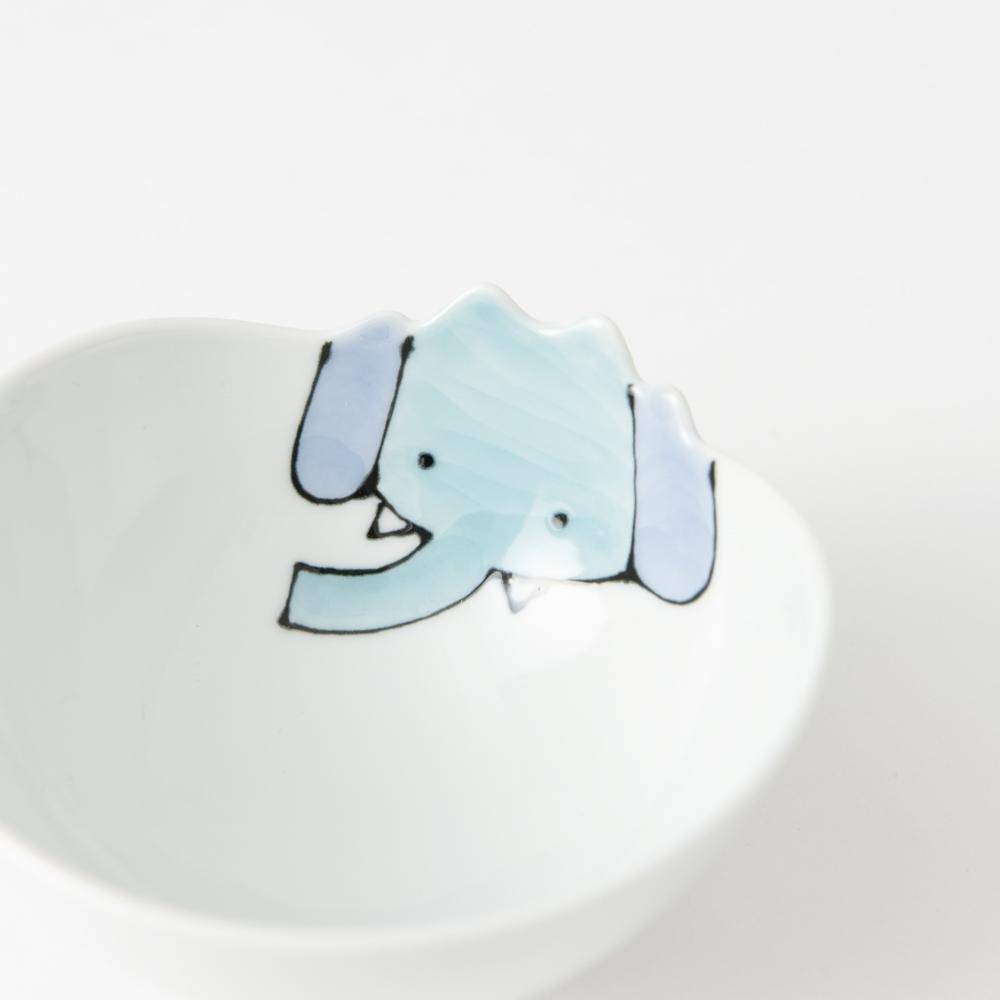 Elephant Hasami Wave Japanese Rice Bowl S - MUSUBI KILN - Quality Japanese Tableware and Gift