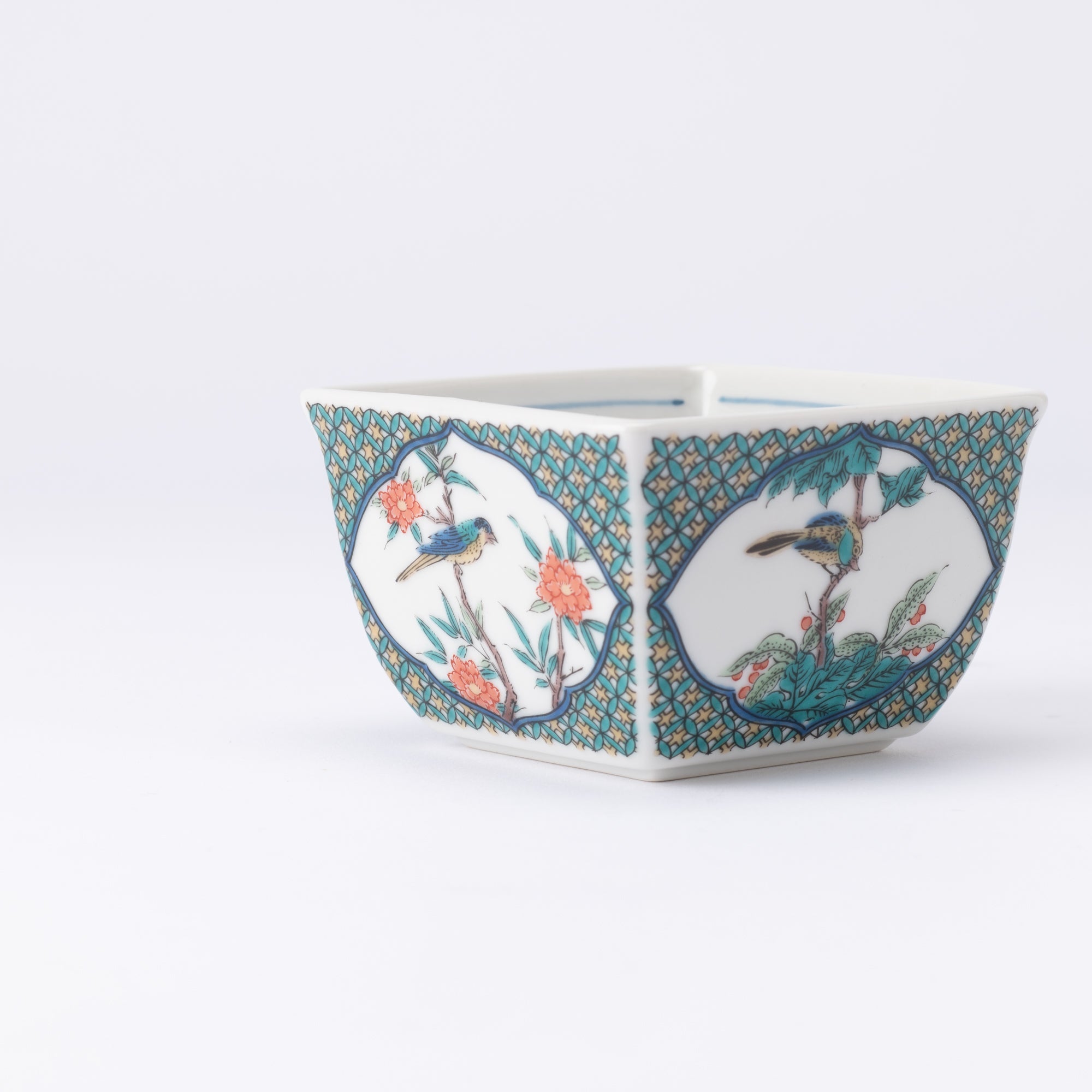 Flower and Bird Kutani Kobachi Bowl - MUSUBI KILN - Quality Japanese Tableware and Gift