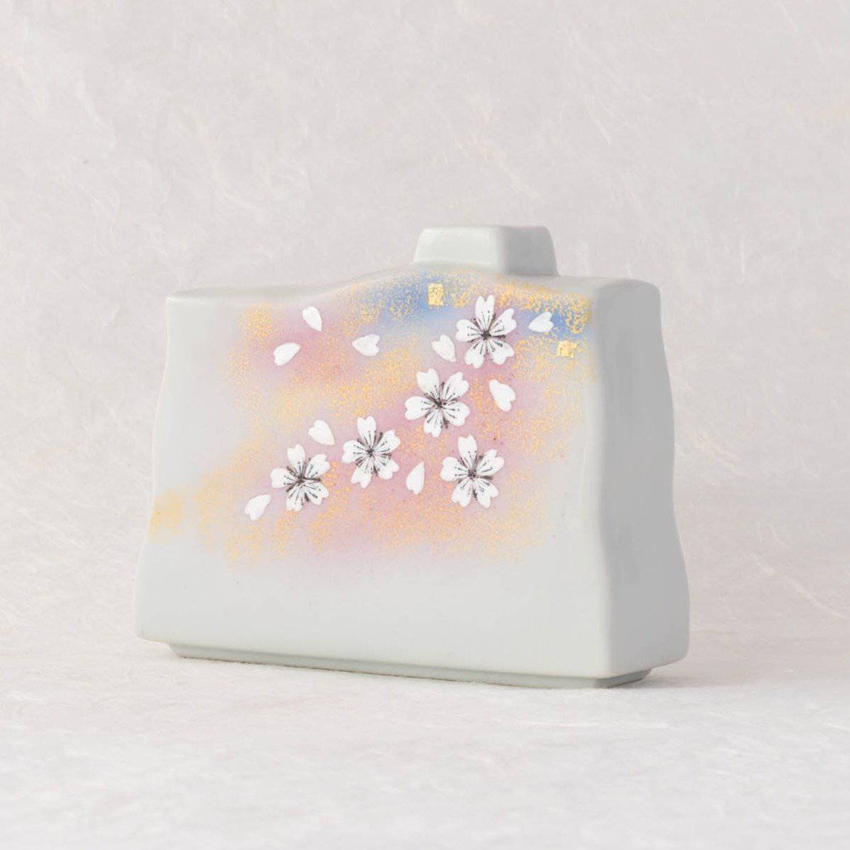 Flower Dance Kutani Japanese Flower Vase 12.5cm - MUSUBI KILN - Quality Japanese Tableware and Gift