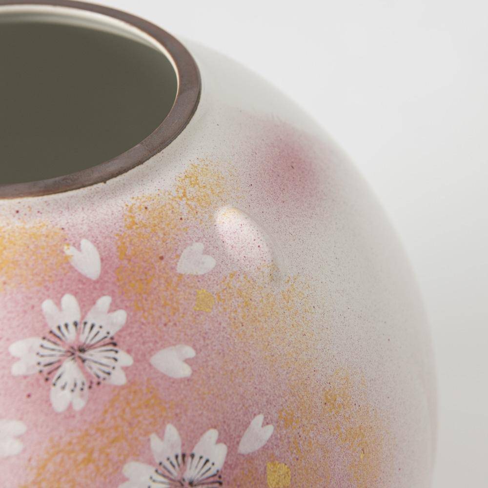 Flower Dance Kutani Japanese Flower Vase 19.5cm(7.7in) - MUSUBI KILN - Quality Japanese Tableware and Gift