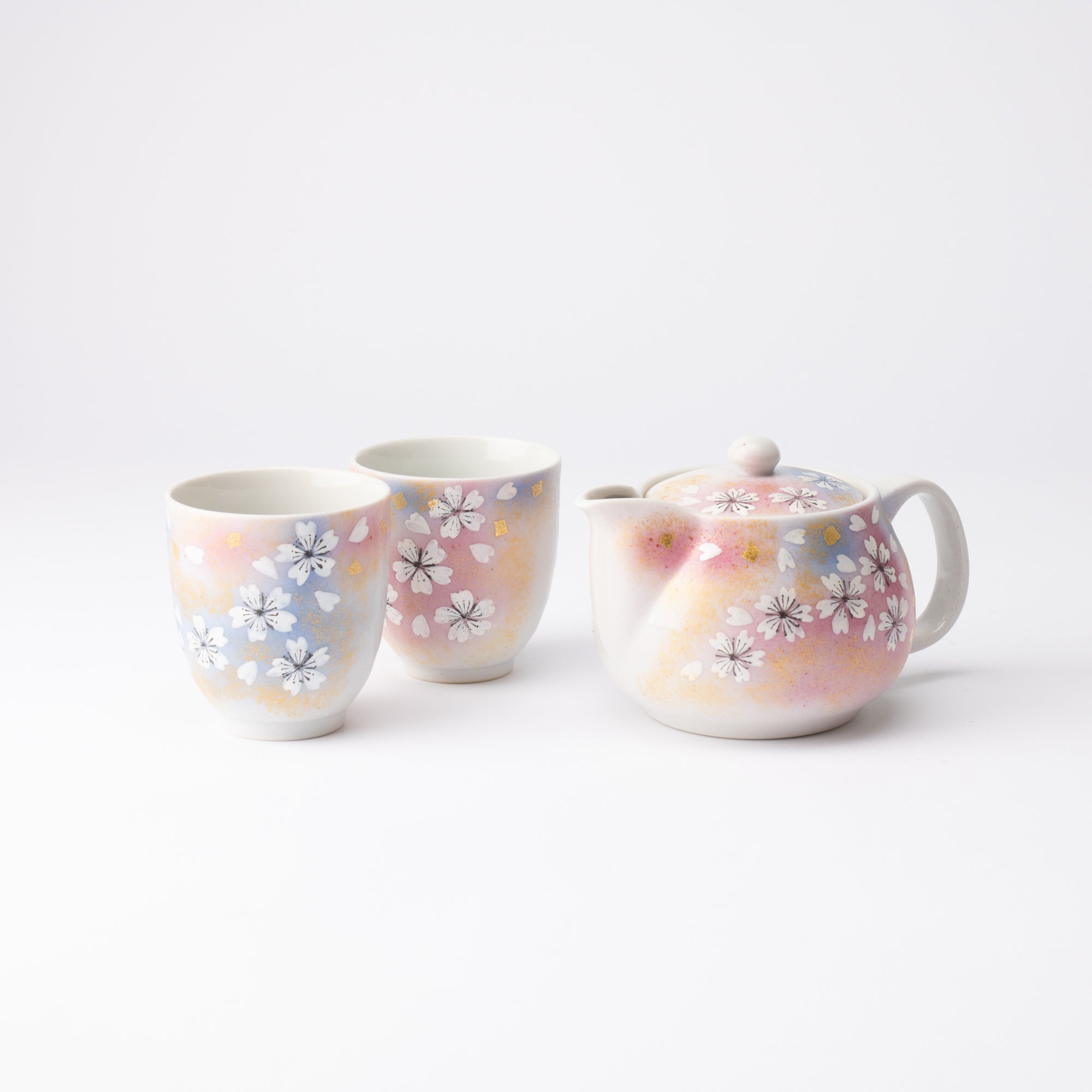 Flower Dance Kutani Japanese Teapot Set - MUSUBI KILN - Quality Japanese Tableware and Gift