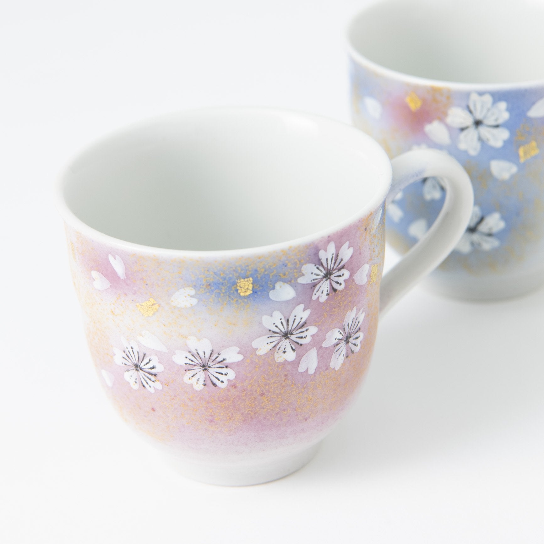 Flower Dance Kutani Mug Pair - MUSUBI KILN - Quality Japanese Tableware and Gift