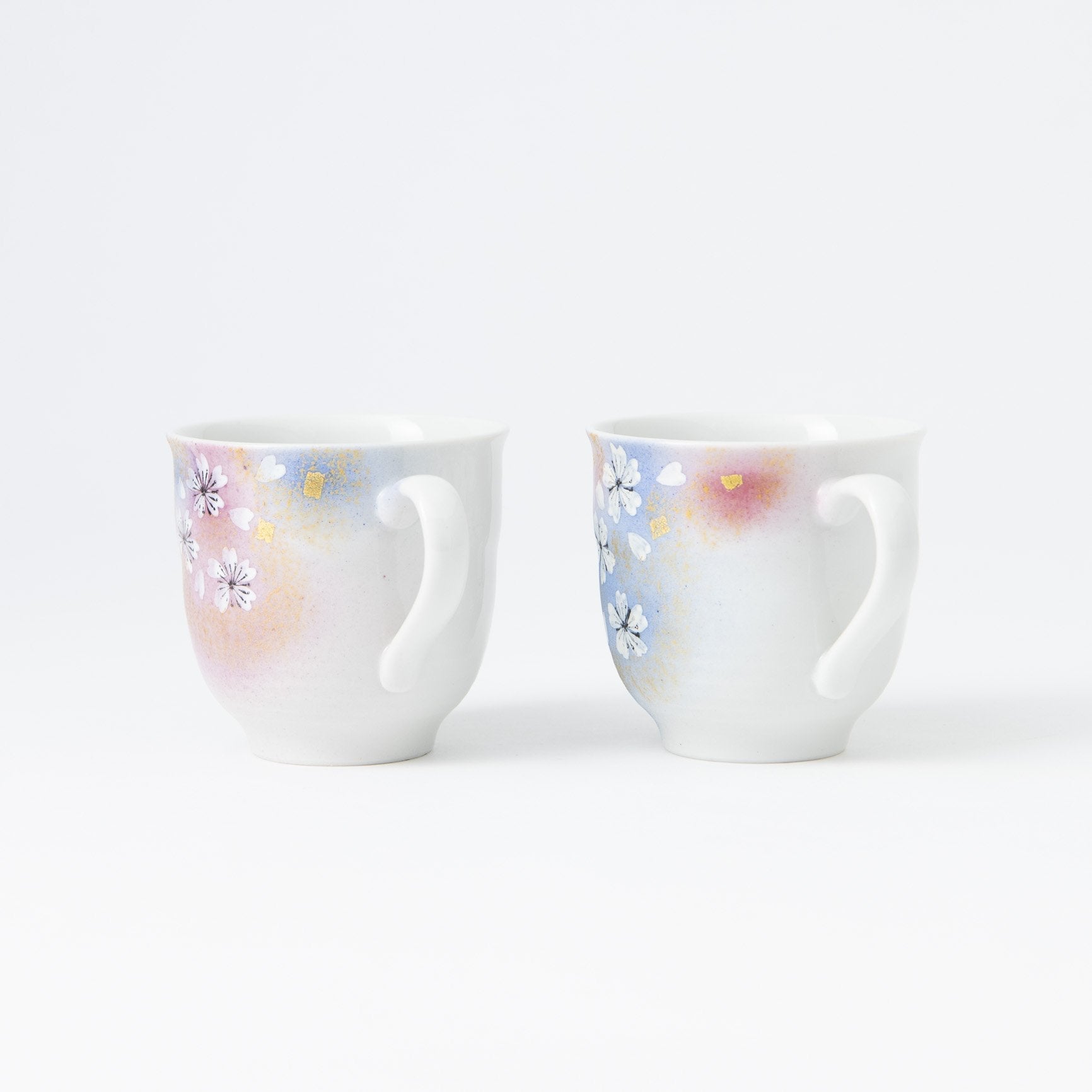 Flower Dance Kutani Mug Pair - MUSUBI KILN - Quality Japanese Tableware and Gift