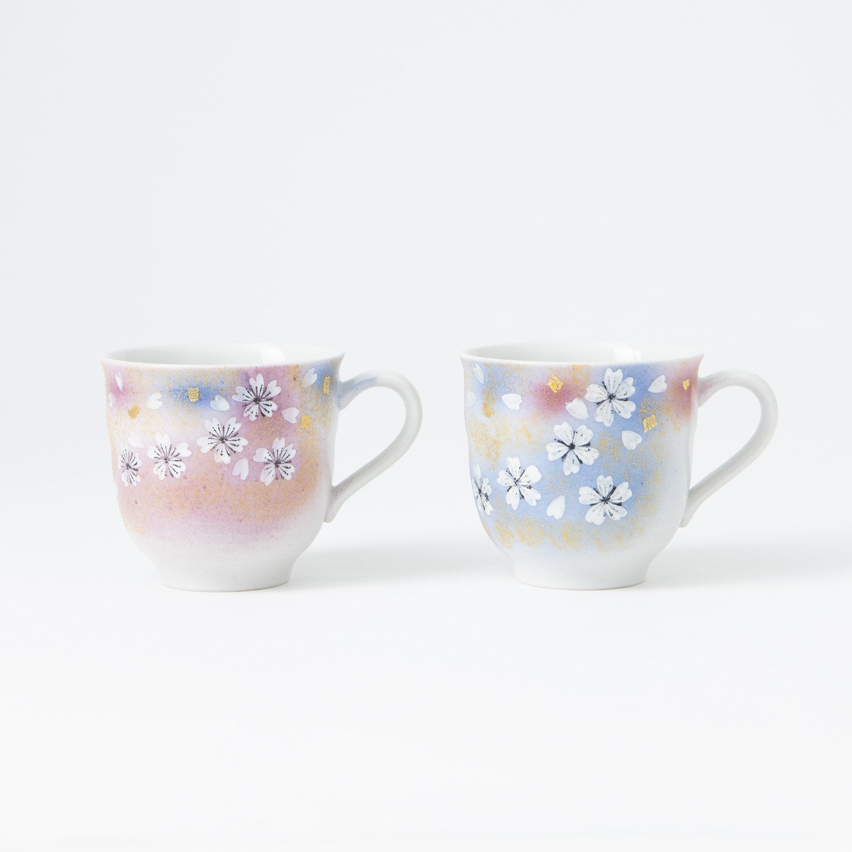 Flower Dance Kutani Mug Pair - MUSUBI KILN - Quality Japanese Tableware and Gift