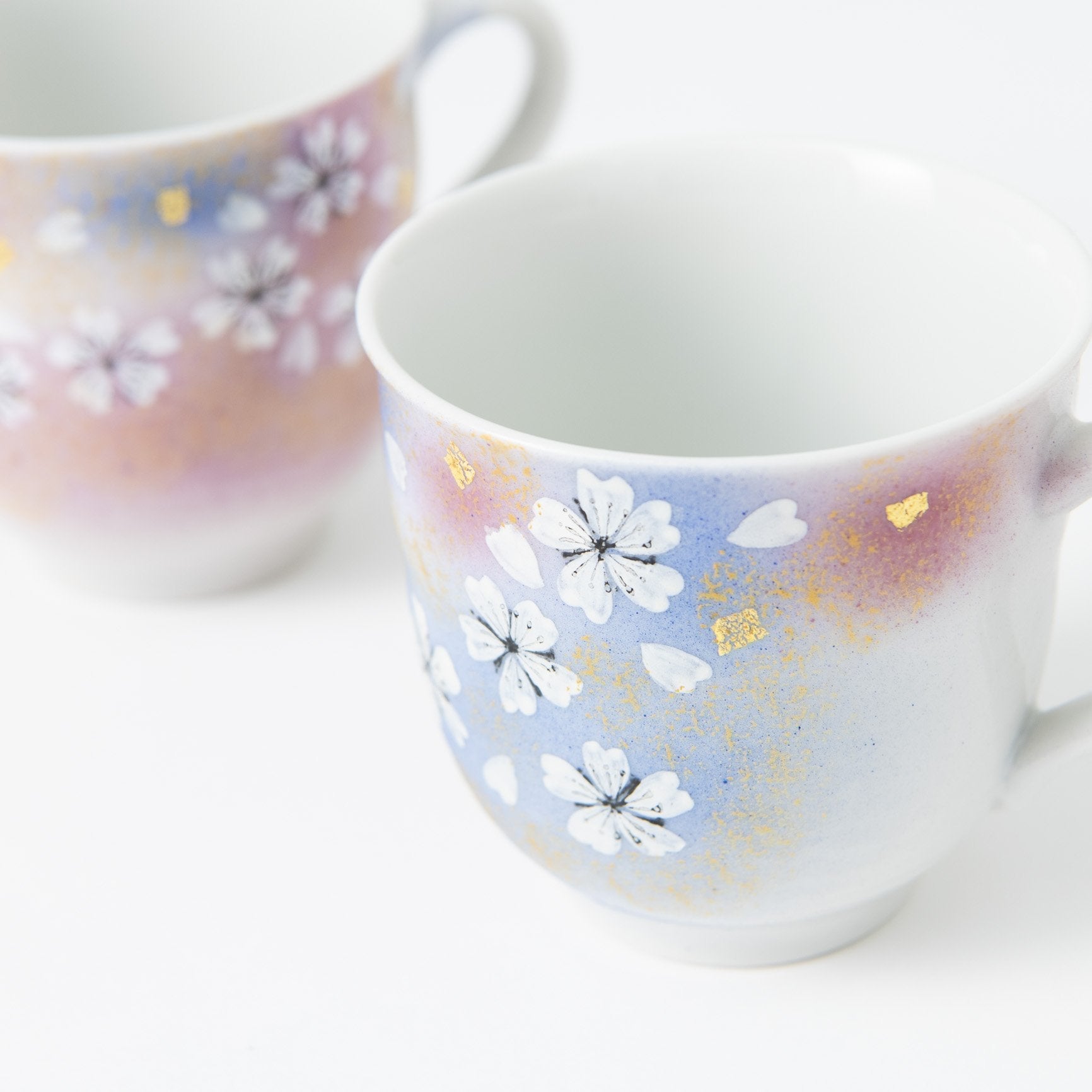 Flower Dance Kutani Mug Pair - MUSUBI KILN - Quality Japanese Tableware and Gift