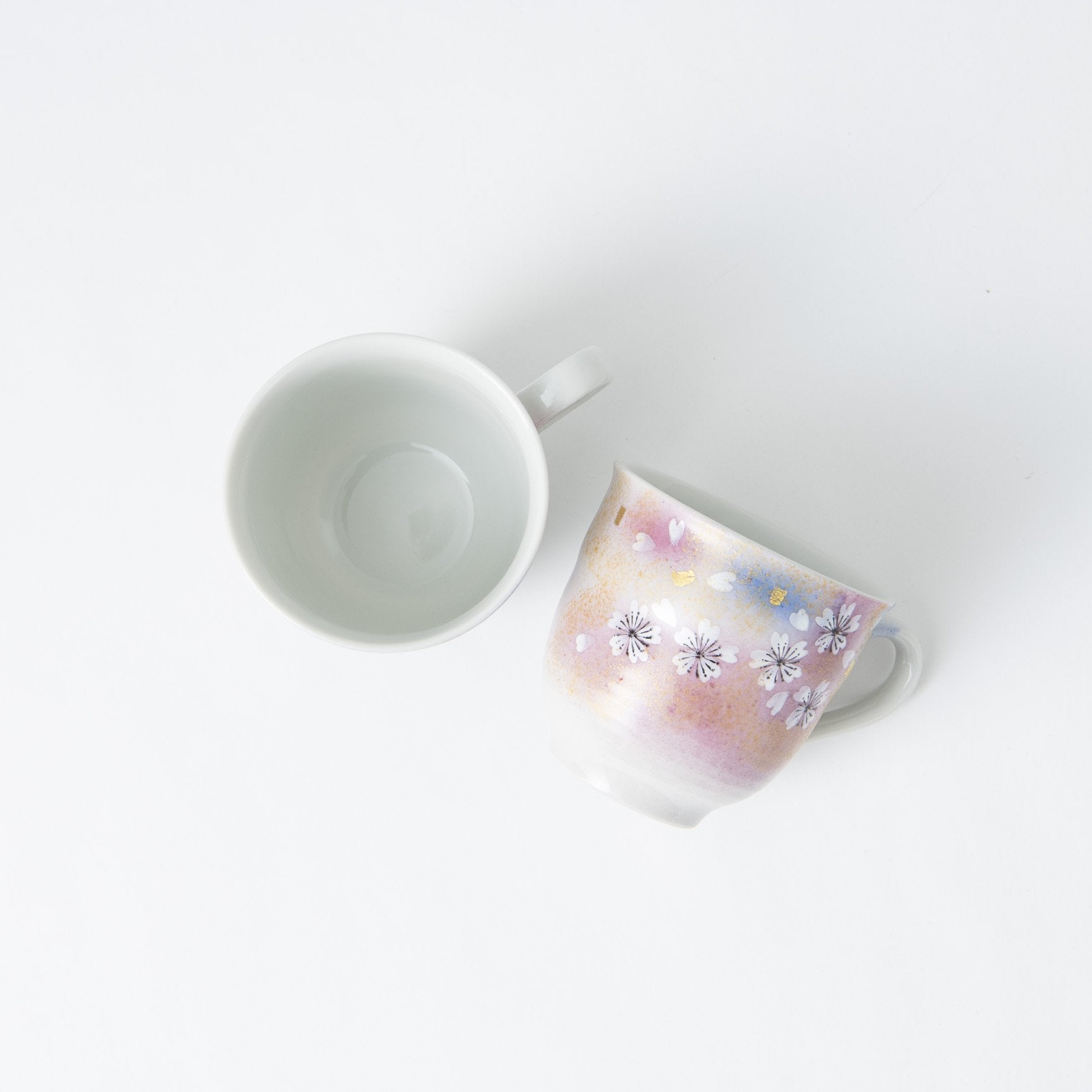 Flower Dance Kutani Mug Pair - MUSUBI KILN - Quality Japanese Tableware and Gift