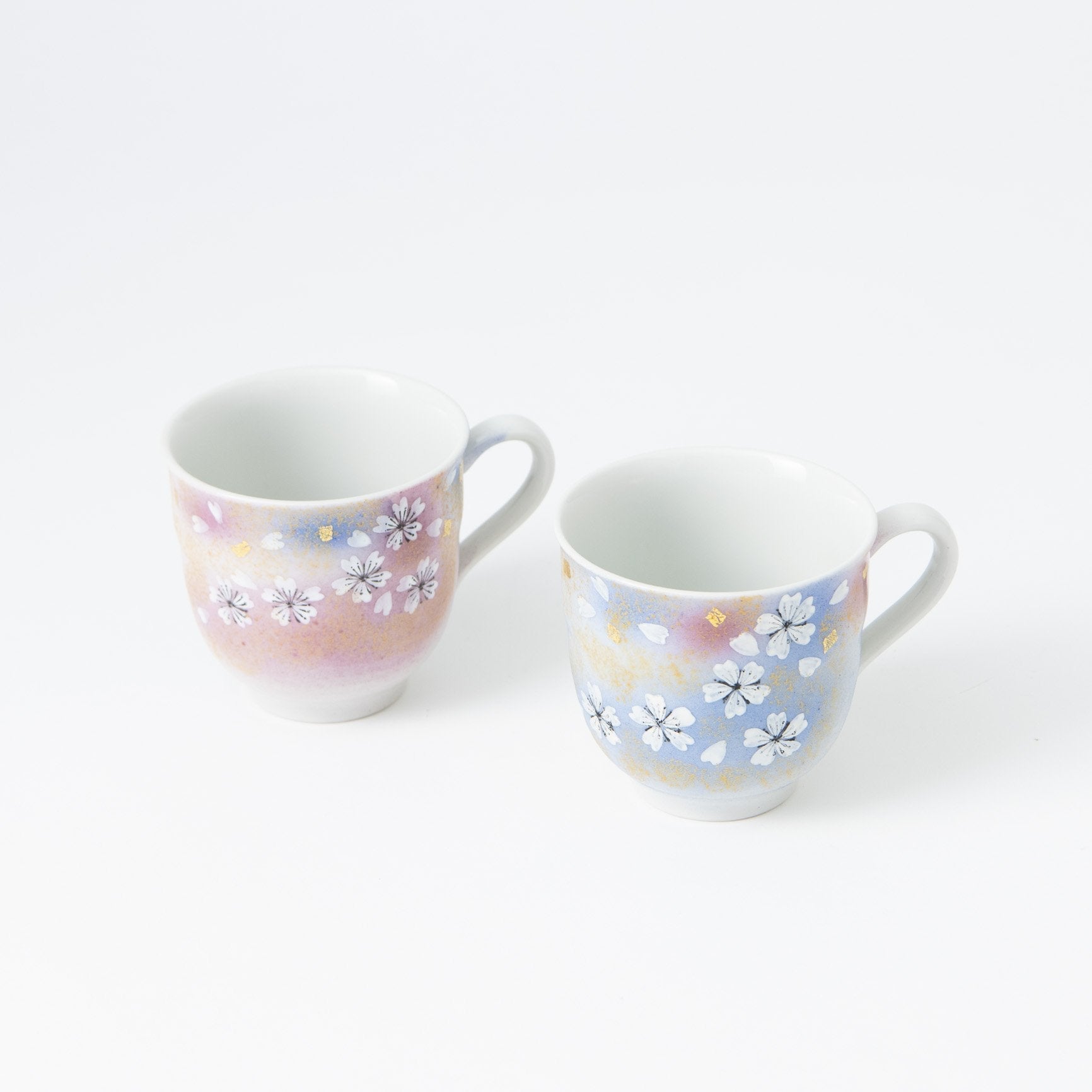 Flower Dance Kutani Mug Pair - MUSUBI KILN - Quality Japanese Tableware and Gift