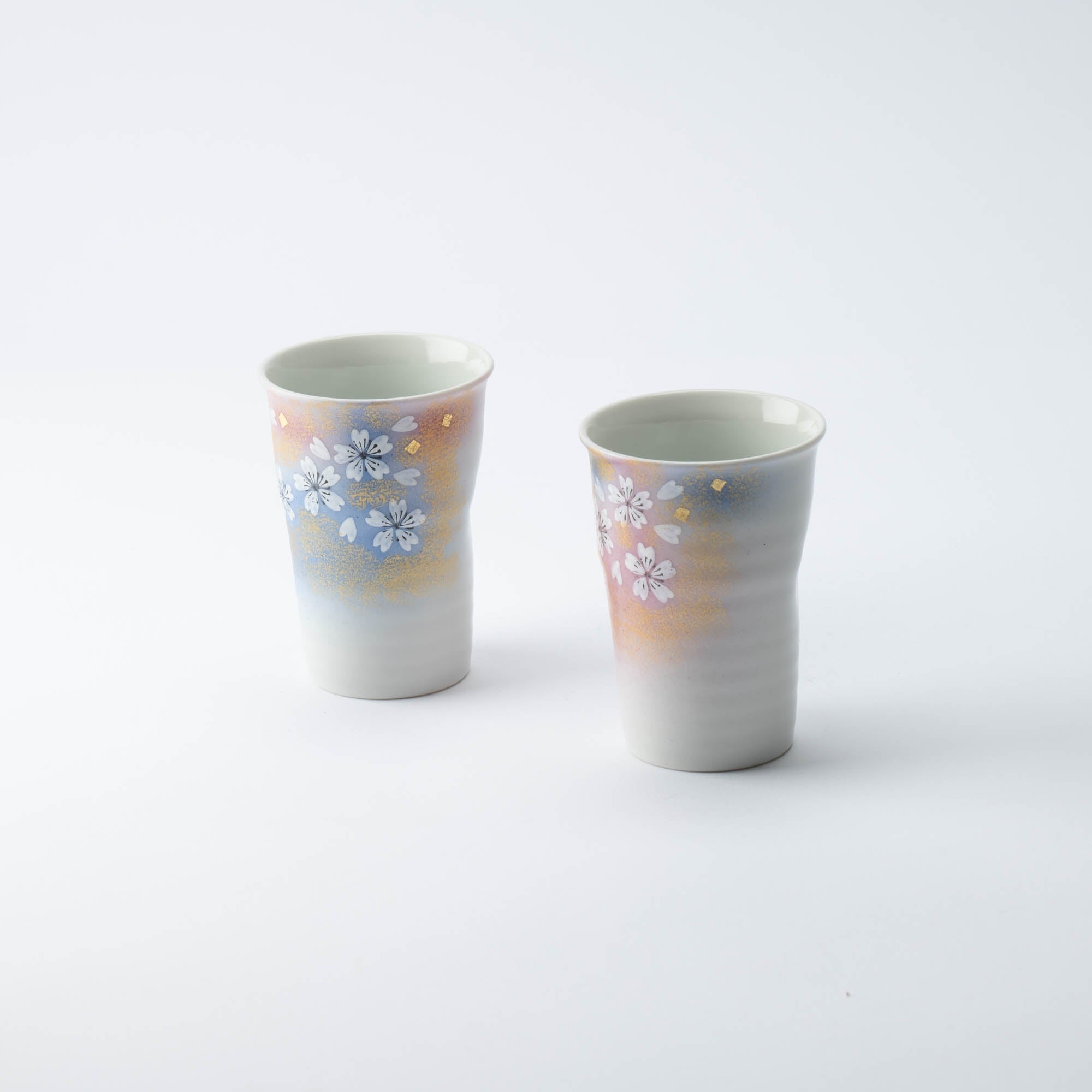 Flower Dance Kutani Tumbler Pair - MUSUBI KILN - Quality Japanese Tableware and Gift