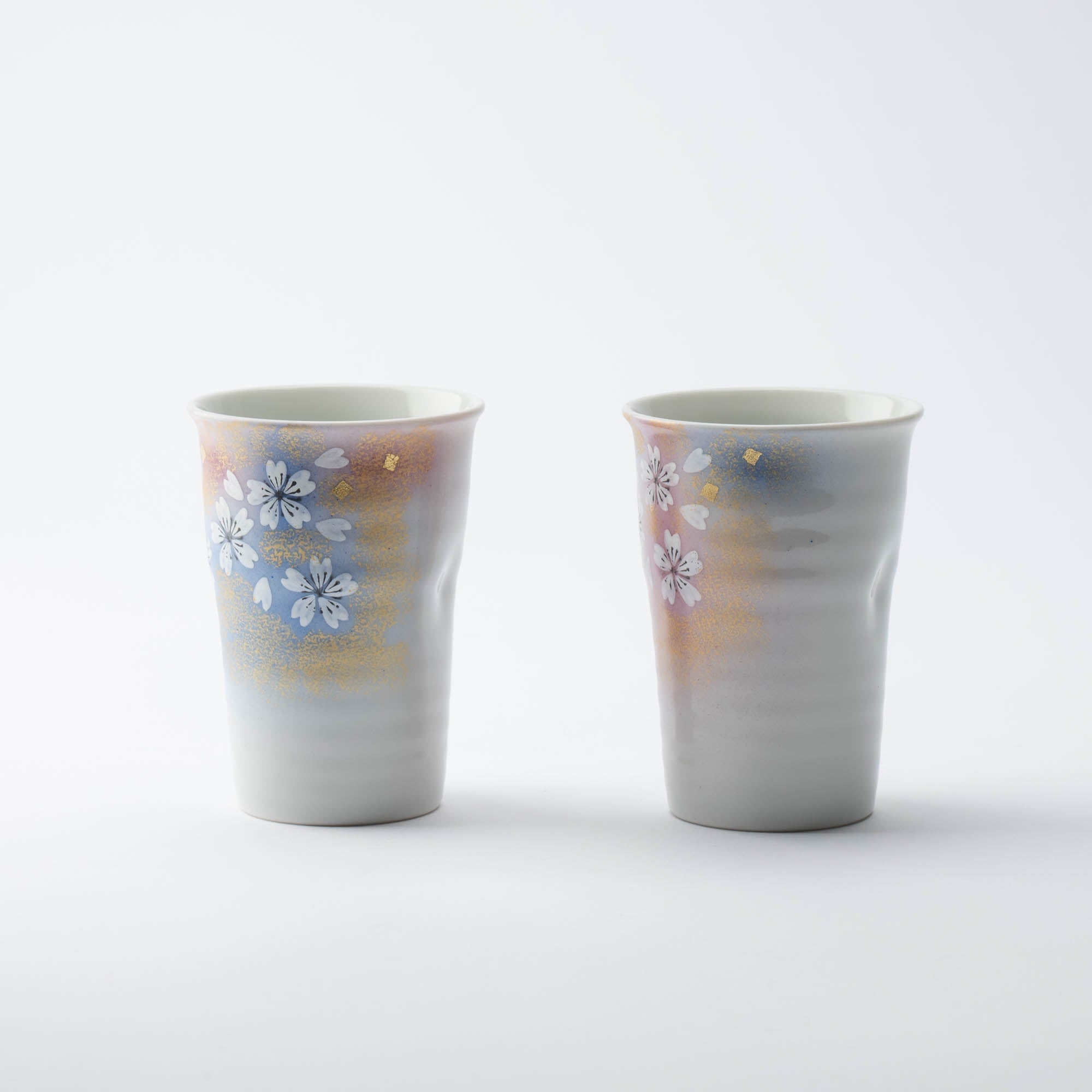 Flower Dance Kutani Tumbler Pair - MUSUBI KILN - Quality Japanese Tableware and Gift