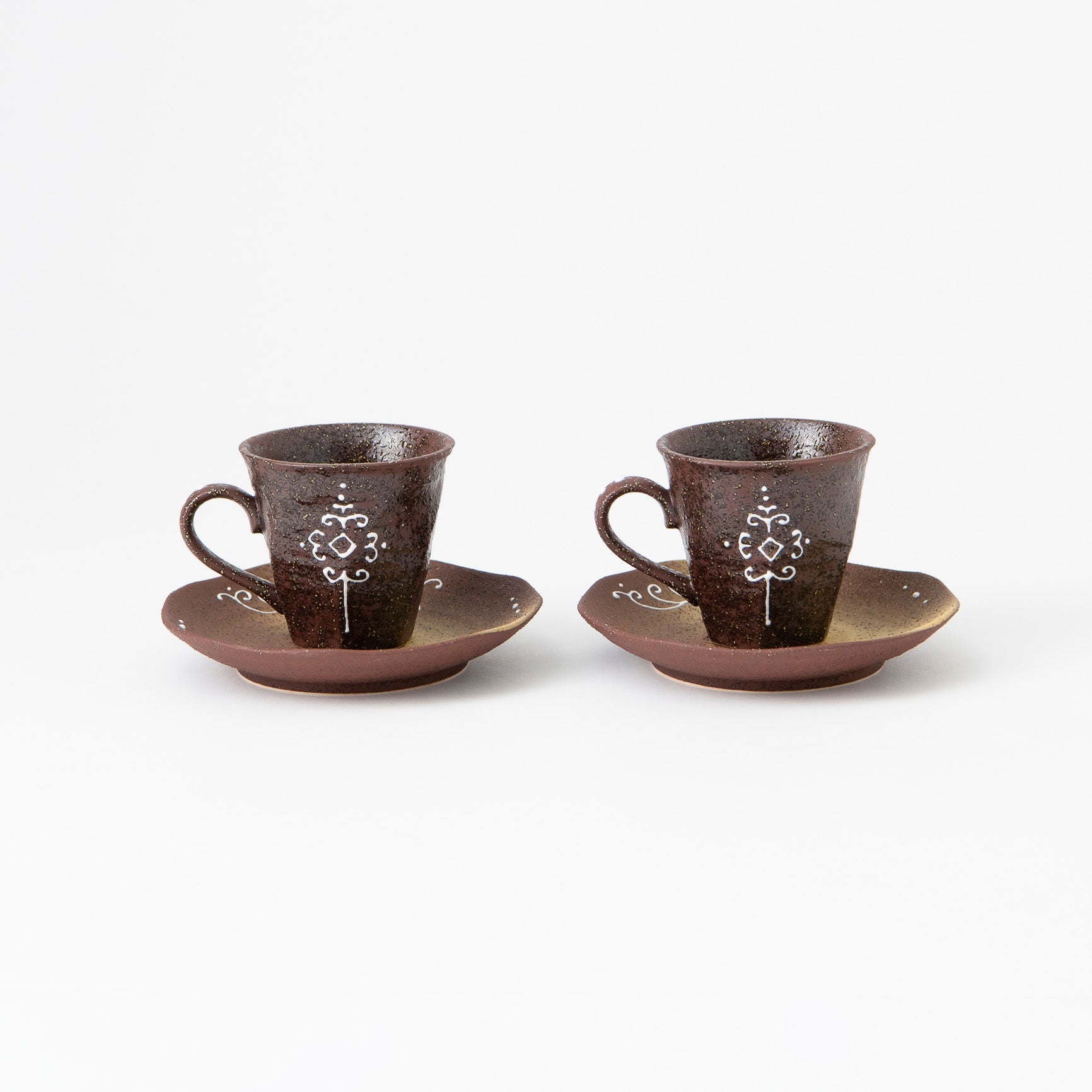 Flower Kutani Cup and Saucer Pair - MUSUBI KILN - Quality Japanese Tableware and Gift