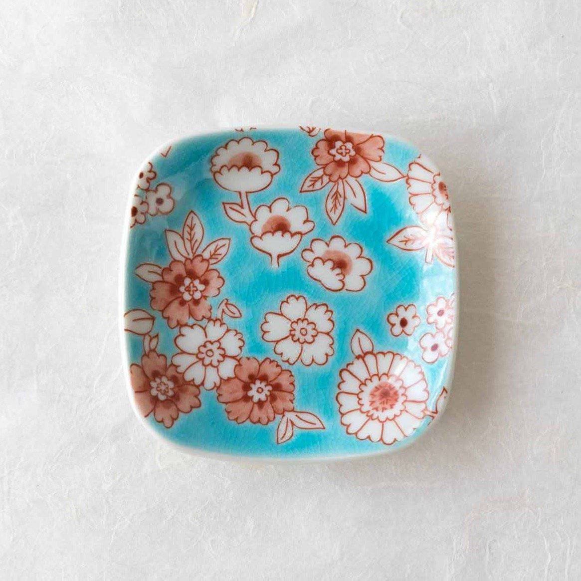 Flower Shower Kutani Sauce Plate - MUSUBI KILN - Quality Japanese Tableware and Gift